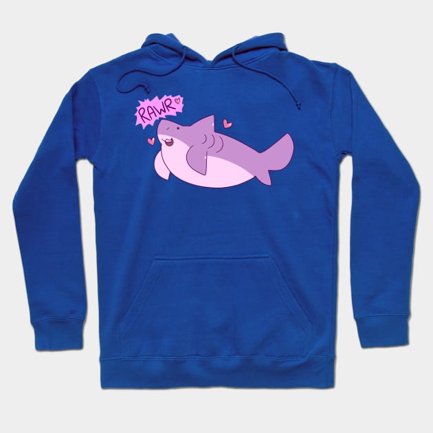 "Rawr" Shark Hoodie by saradaboru